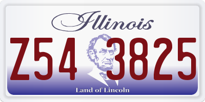 IL license plate Z543825