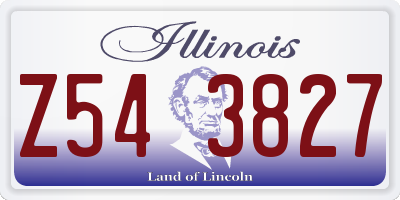 IL license plate Z543827
