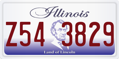 IL license plate Z543829