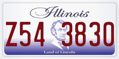 IL license plate Z543830