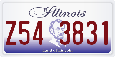 IL license plate Z543831