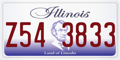 IL license plate Z543833