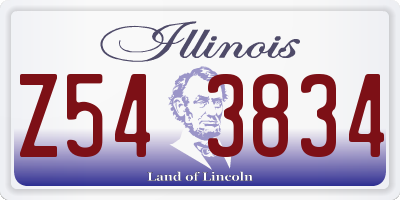 IL license plate Z543834