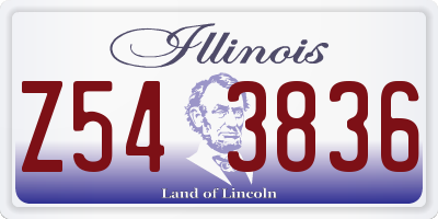 IL license plate Z543836