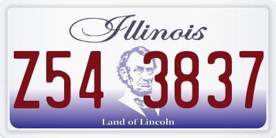 IL license plate Z543837