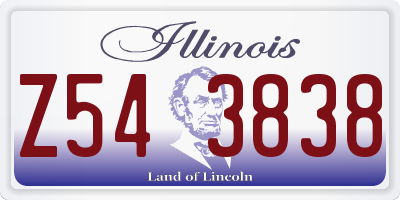 IL license plate Z543838