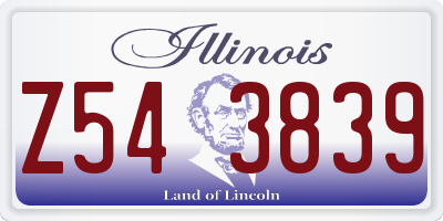 IL license plate Z543839