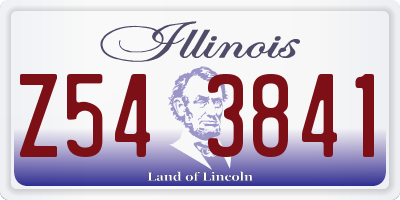 IL license plate Z543841