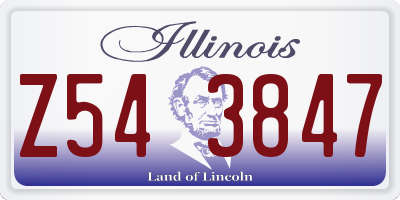 IL license plate Z543847