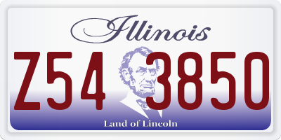 IL license plate Z543850