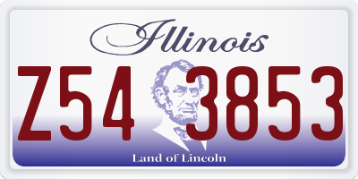 IL license plate Z543853