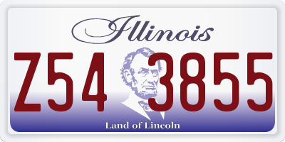 IL license plate Z543855