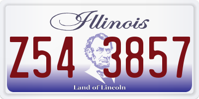 IL license plate Z543857