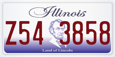 IL license plate Z543858