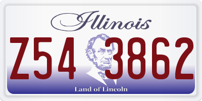 IL license plate Z543862
