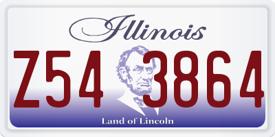 IL license plate Z543864