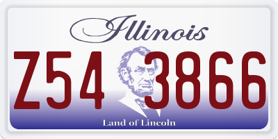 IL license plate Z543866