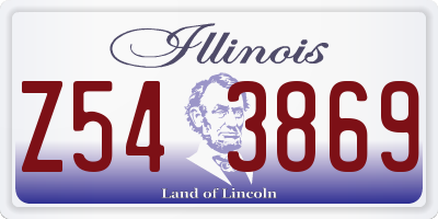 IL license plate Z543869