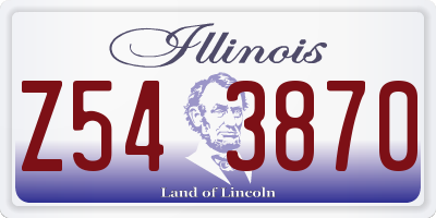 IL license plate Z543870