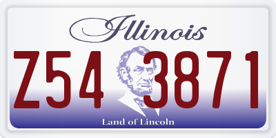 IL license plate Z543871