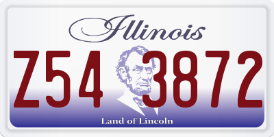 IL license plate Z543872