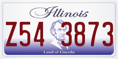 IL license plate Z543873