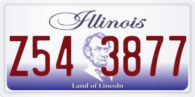 IL license plate Z543877