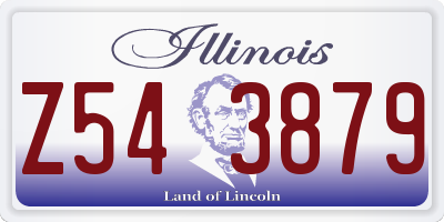IL license plate Z543879