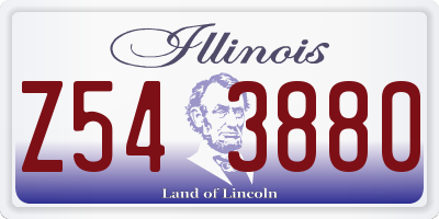 IL license plate Z543880