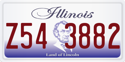 IL license plate Z543882