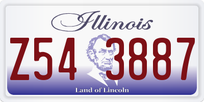 IL license plate Z543887