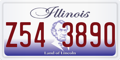 IL license plate Z543890