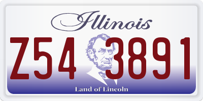 IL license plate Z543891