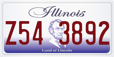 IL license plate Z543892