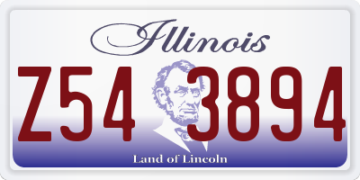 IL license plate Z543894
