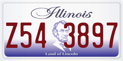 IL license plate Z543897