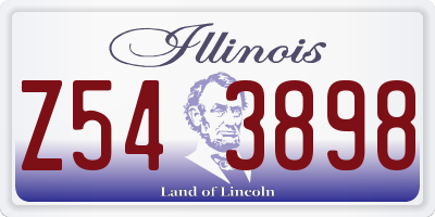 IL license plate Z543898