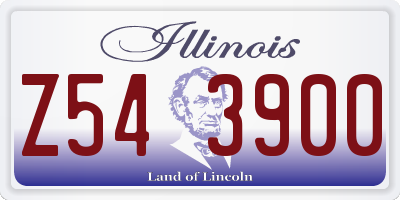 IL license plate Z543900