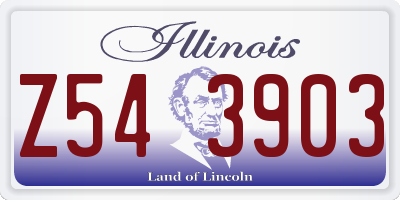 IL license plate Z543903