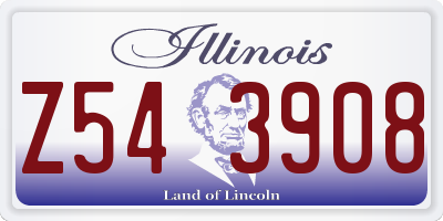 IL license plate Z543908