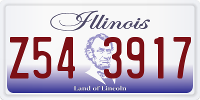 IL license plate Z543917