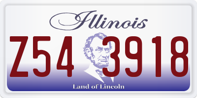 IL license plate Z543918