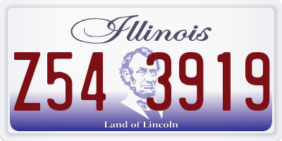 IL license plate Z543919