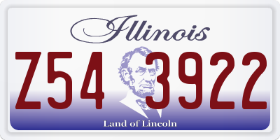 IL license plate Z543922