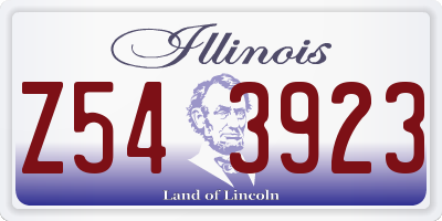 IL license plate Z543923