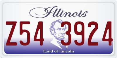 IL license plate Z543924