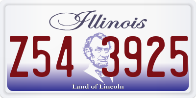 IL license plate Z543925