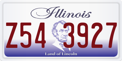 IL license plate Z543927