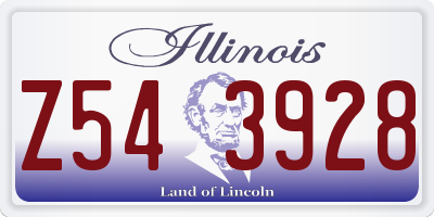 IL license plate Z543928