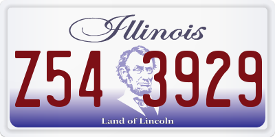 IL license plate Z543929